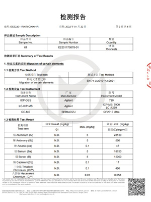 coated material crtificate